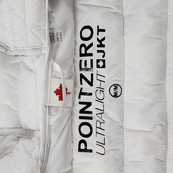 Point Zero Ultralight Women's Puffer Hooded Jacket White Floral Print Size M - Picture 13 of 16